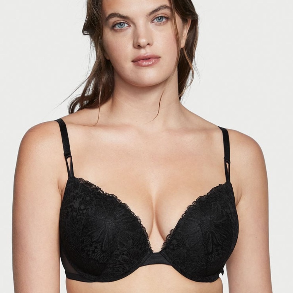 NEW! Victoria’s Secret Sexy Tee Lace Push-Up Cross-back Mesh Underwire Size 32DD